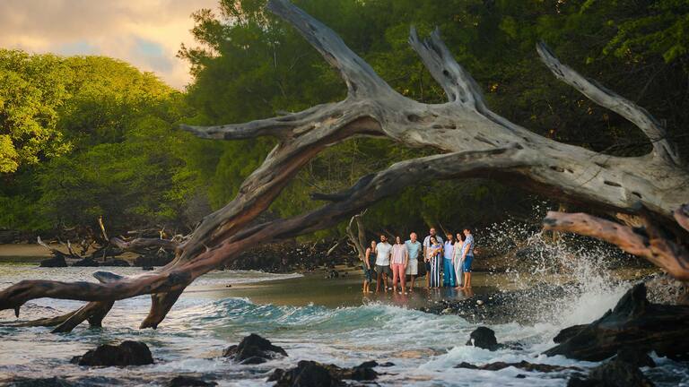Waialea Bay providing an awesome setting for a photo session.